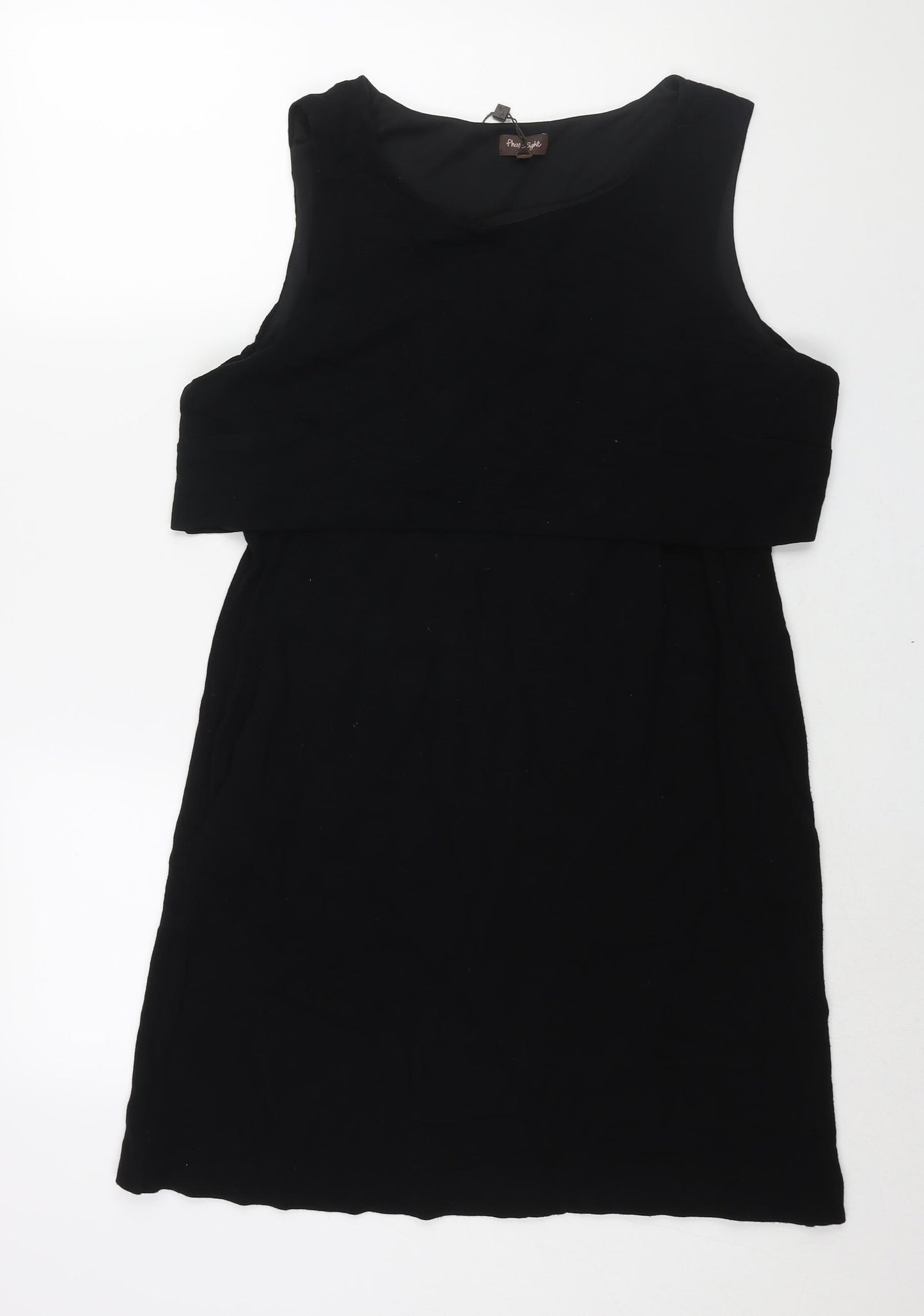 Phase Eight Womens Black Viscose Shift Size 18 Boat Neck Pullover