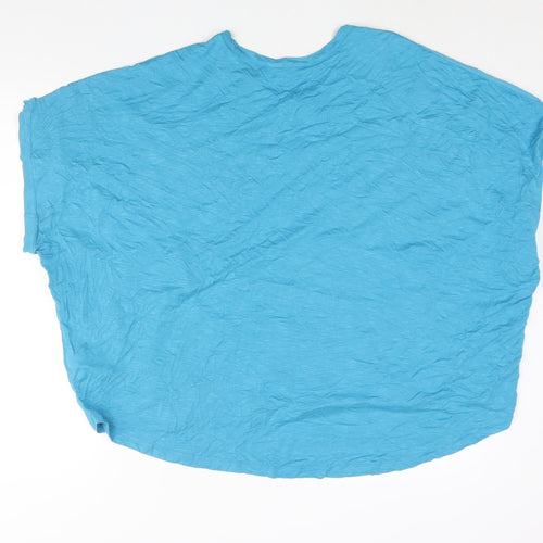 NEXT Womens Blue Modal Basic Blouse Size 22 Round Neck
