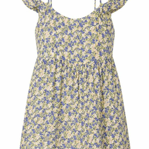 New Look Womens Multicoloured Floral Viscose A-Line Size 10 Scoop Neck Pullover - Cold Shoulder Frill