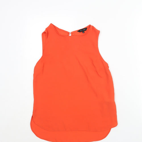 New Look Womens Red Polyester Camisole Blouse Size 8 Round Neck