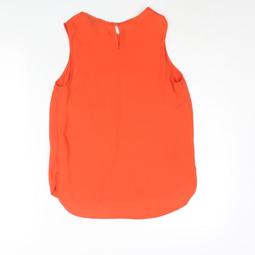 New Look Womens Red Polyester Camisole Blouse Size 8 Round Neck