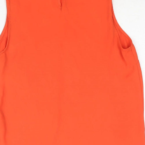 New Look Womens Red Polyester Camisole Blouse Size 8 Round Neck