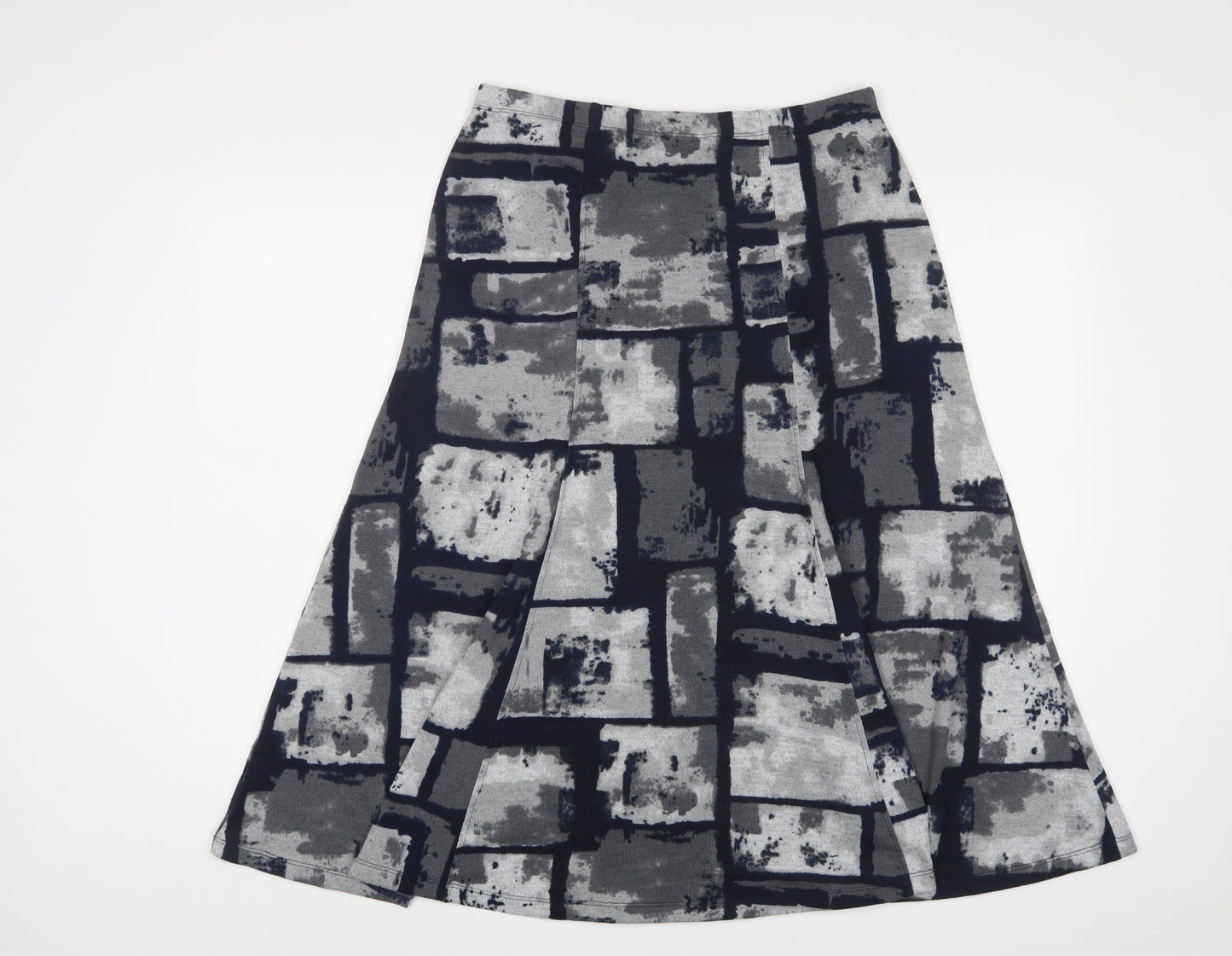 Tigi Womens Grey Geometric Polyester A-Line Skirt Size 10 - 10/12