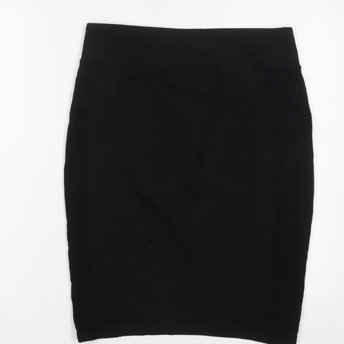 River Island Womens Black Viscose A-Line Skirt Size 14