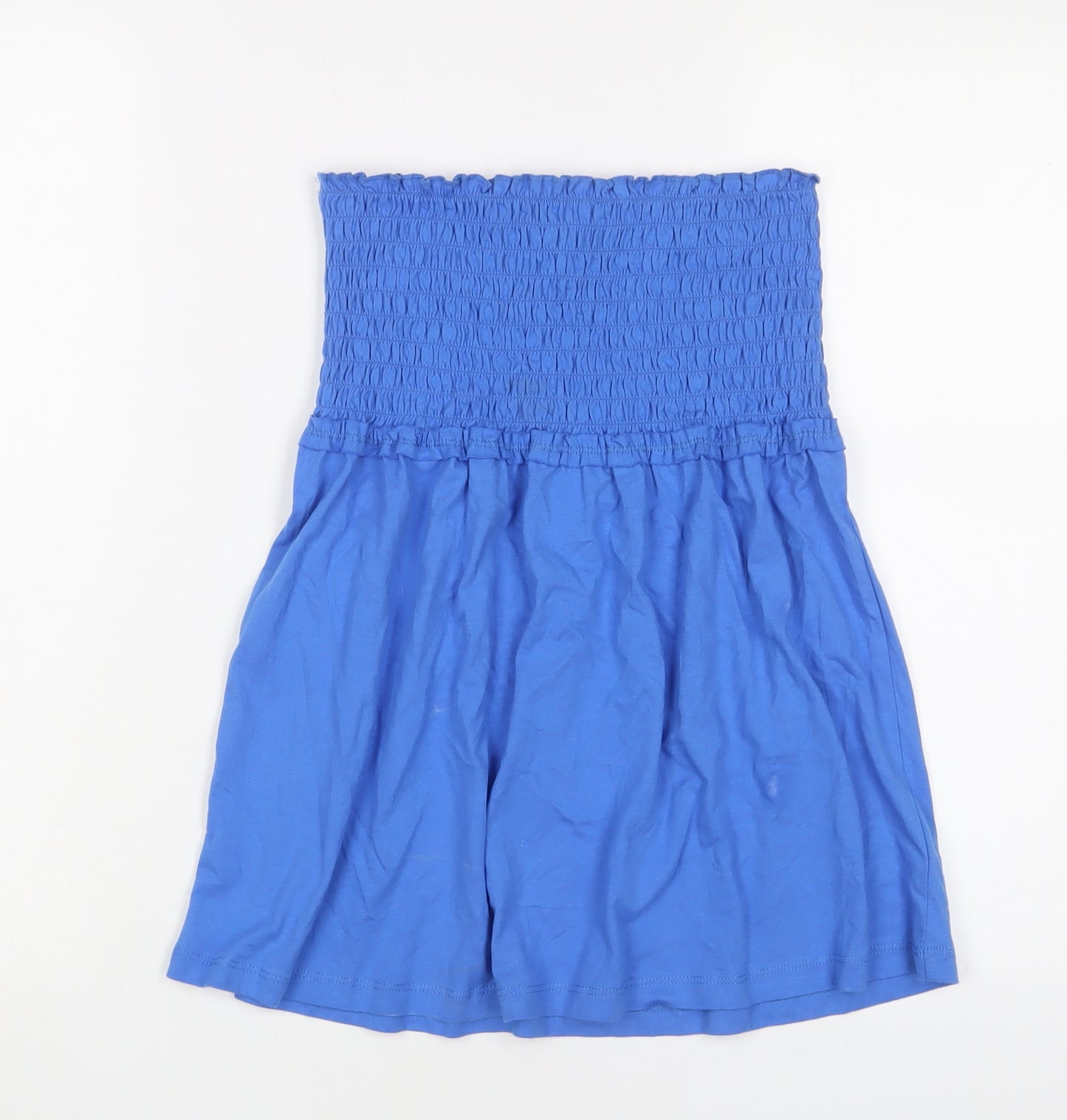 ESMARA Womens Blue Cotton Basic Tank Size 10 Off the Shoulder