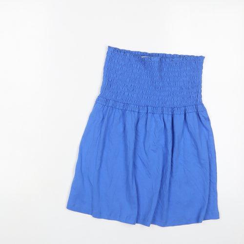 ESMARA Womens Blue Cotton Basic Tank Size 10 Off the Shoulder