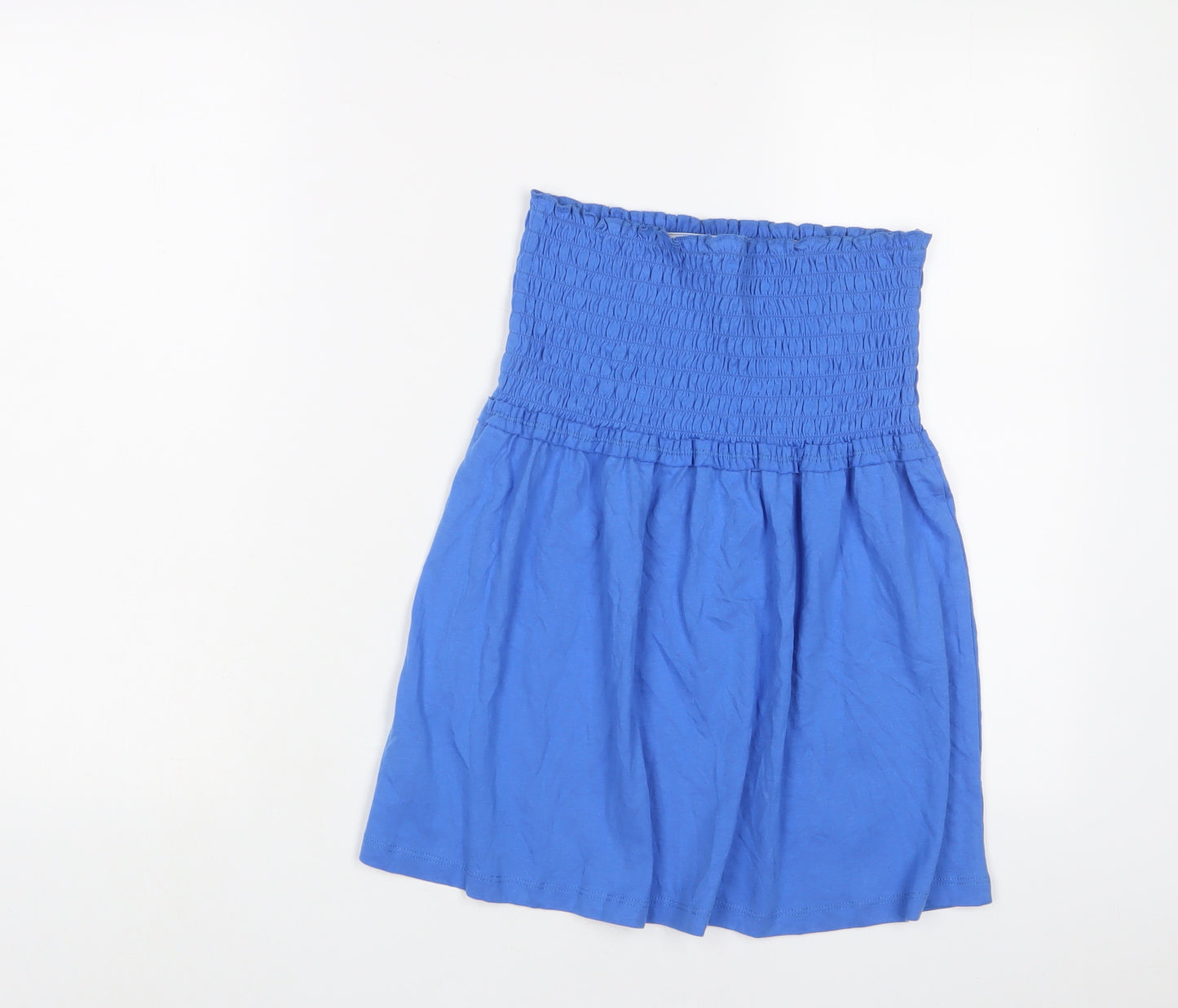 ESMARA Womens Blue Cotton Basic Tank Size 10 Off the Shoulder