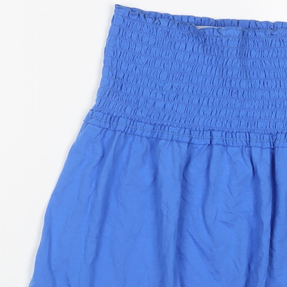 ESMARA Womens Blue Cotton Basic Tank Size 10 Off the Shoulder
