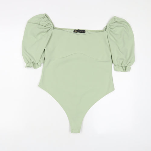 I SAW IT FIRST Womens Green Polyester Bodysuit One-Piece Size 14 Pullover
