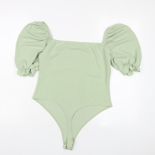 I SAW IT FIRST Womens Green Polyester Bodysuit One-Piece Size 14 Pullover