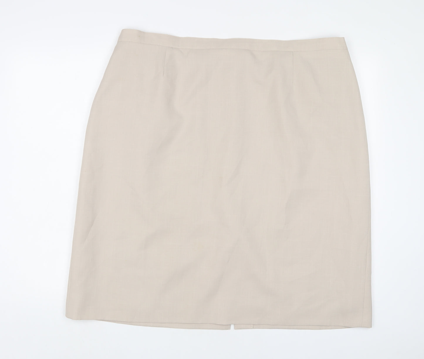 Debenhams Womens Beige Polyester A-Line Skirt Size 22 Zip