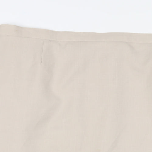 Debenhams Womens Beige Polyester A-Line Skirt Size 22 Zip