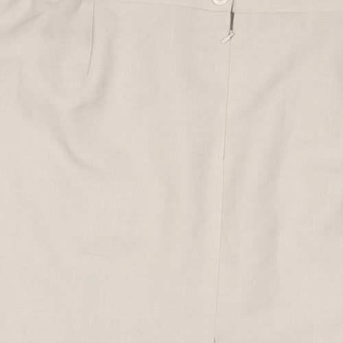 Debenhams Womens Beige Polyester A-Line Skirt Size 22 Zip