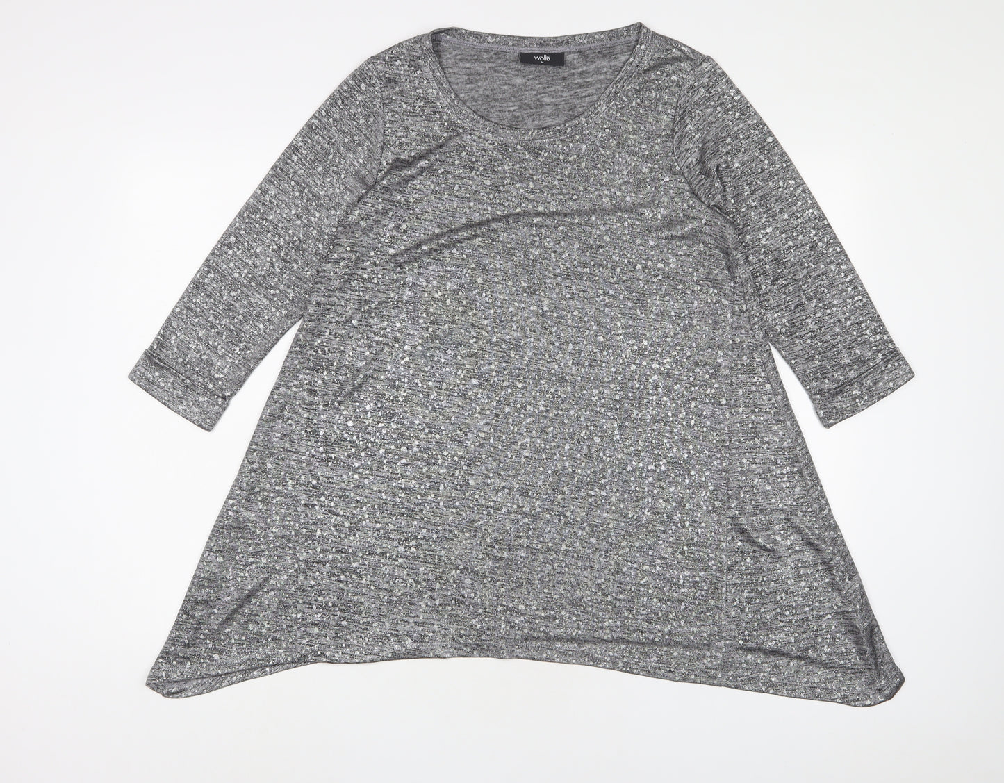 Wallis Womens Grey Polyester A-Line Size M Crew Neck Pullover