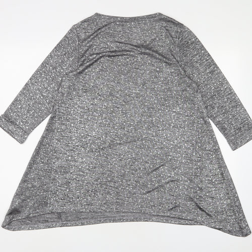 Wallis Womens Grey Polyester A-Line Size M Crew Neck Pullover