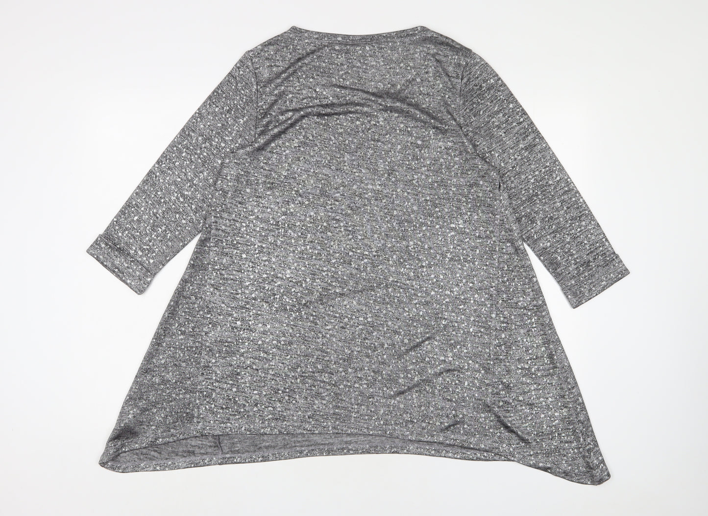 Wallis Womens Grey Polyester A-Line Size M Crew Neck Pullover
