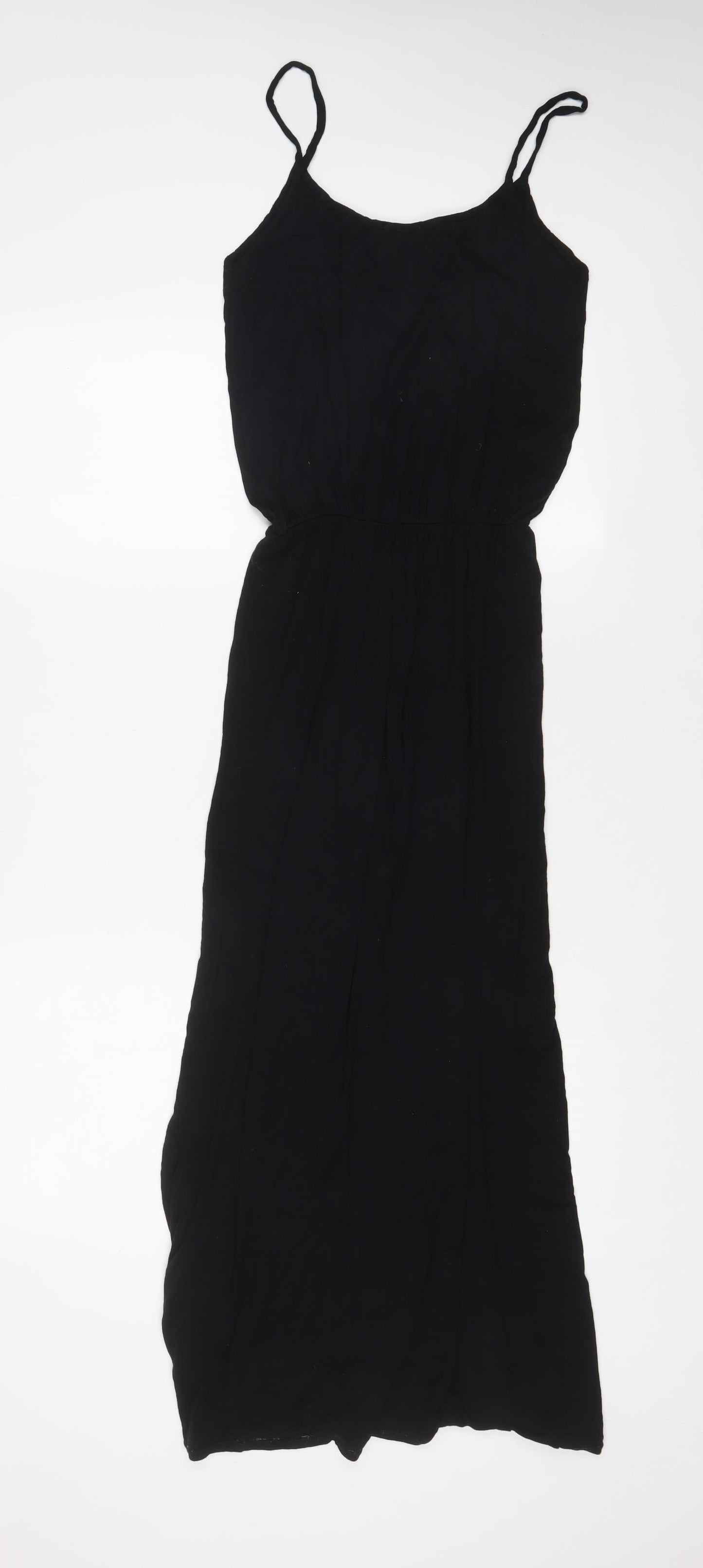 River Island Womens Black Viscose A-Line Size 8 Scoop Neck Pullover