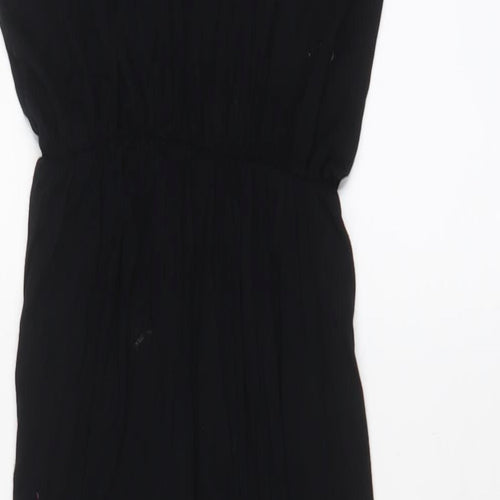 River Island Womens Black Viscose A-Line Size 8 Scoop Neck Pullover