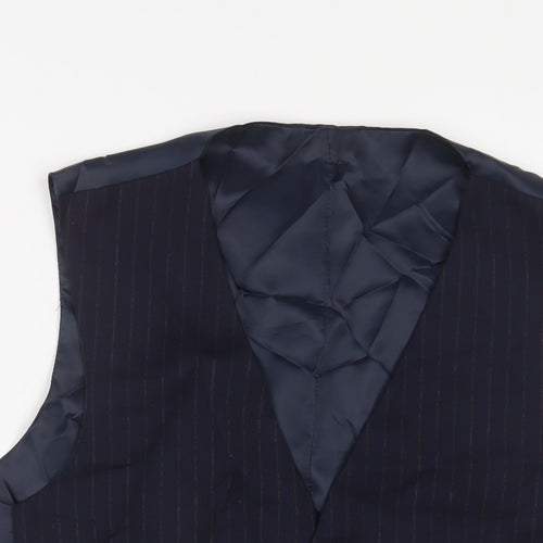 Racing Green Mens Blue Wool Jacket Suit Waistcoat Size 40 Regular