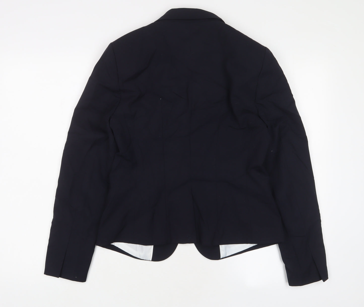 H&M Womens Blue Jacket Blazer Size 12 Button