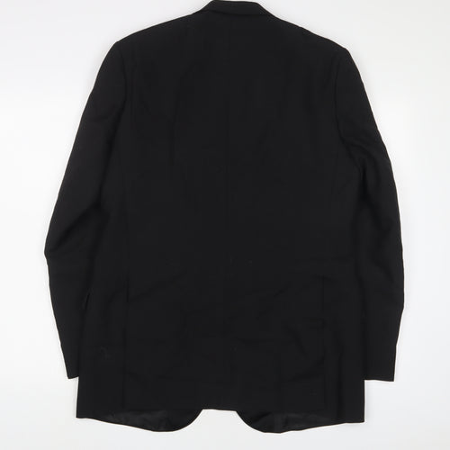 Dunn&Co Mens Black Wool Jacket Suit Jacket Size 40 Regular