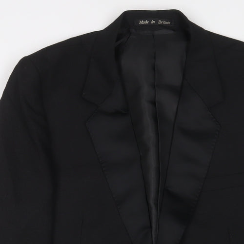 Dunn&Co Mens Black Wool Jacket Suit Jacket Size 40 Regular