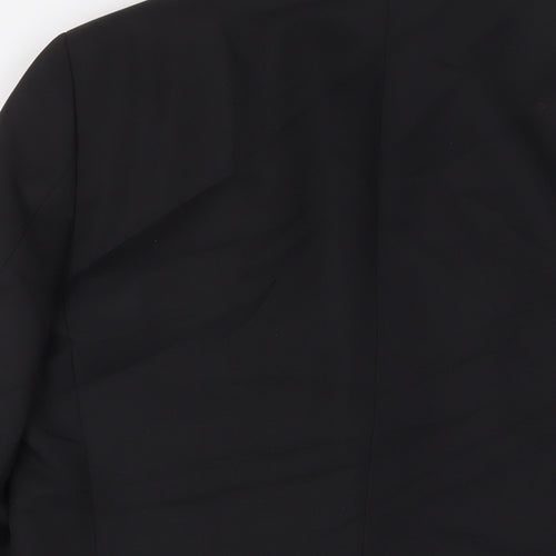 H&M Mens Black Polyester Jacket Suit Jacket Size 40 Regular