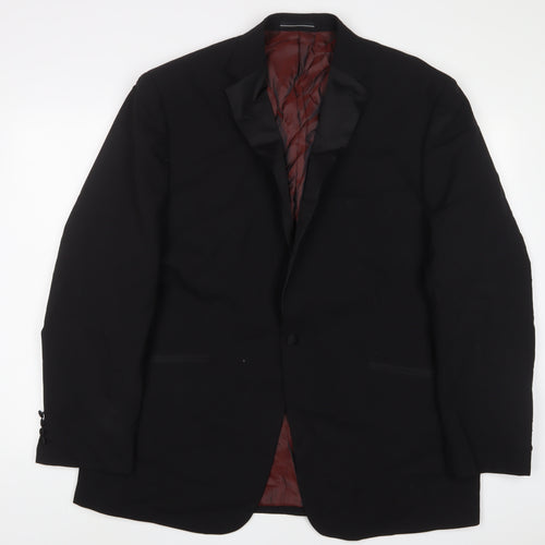 Greenwoods Mens Blue Wool Jacket Suit Jacket Size 46 Regular