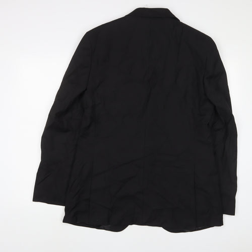 Marks and Spencer Mens Black Polyester Jacket Suit Jacket Size 40 Regular