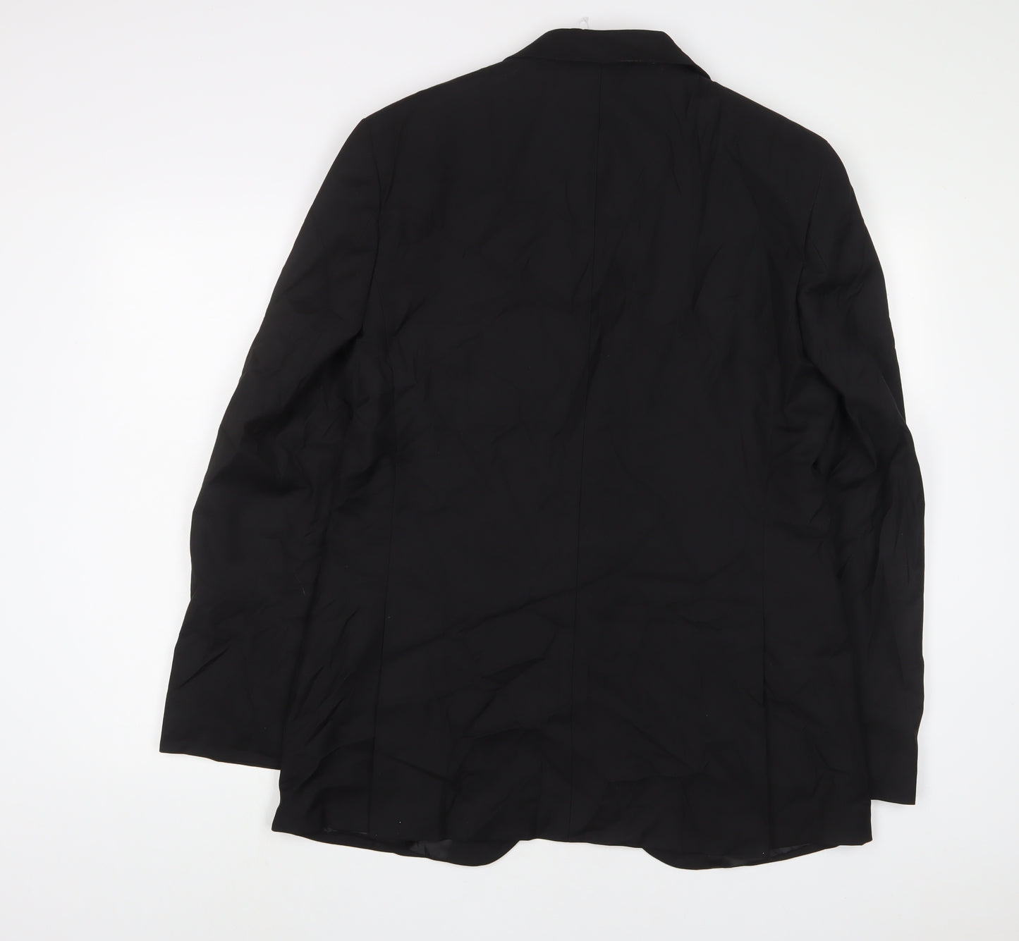 Marks and Spencer Mens Black Polyester Jacket Suit Jacket Size 40 Regular