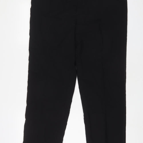 Moss Bros Mens Black Wool Trousers Size 36 in L30 in Regular Hook & Eye - Short length