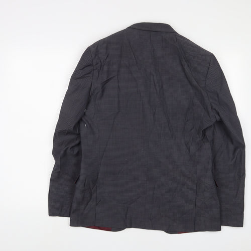 Benetti Mens Grey Wool Jacket Suit Jacket Size 40 Regular