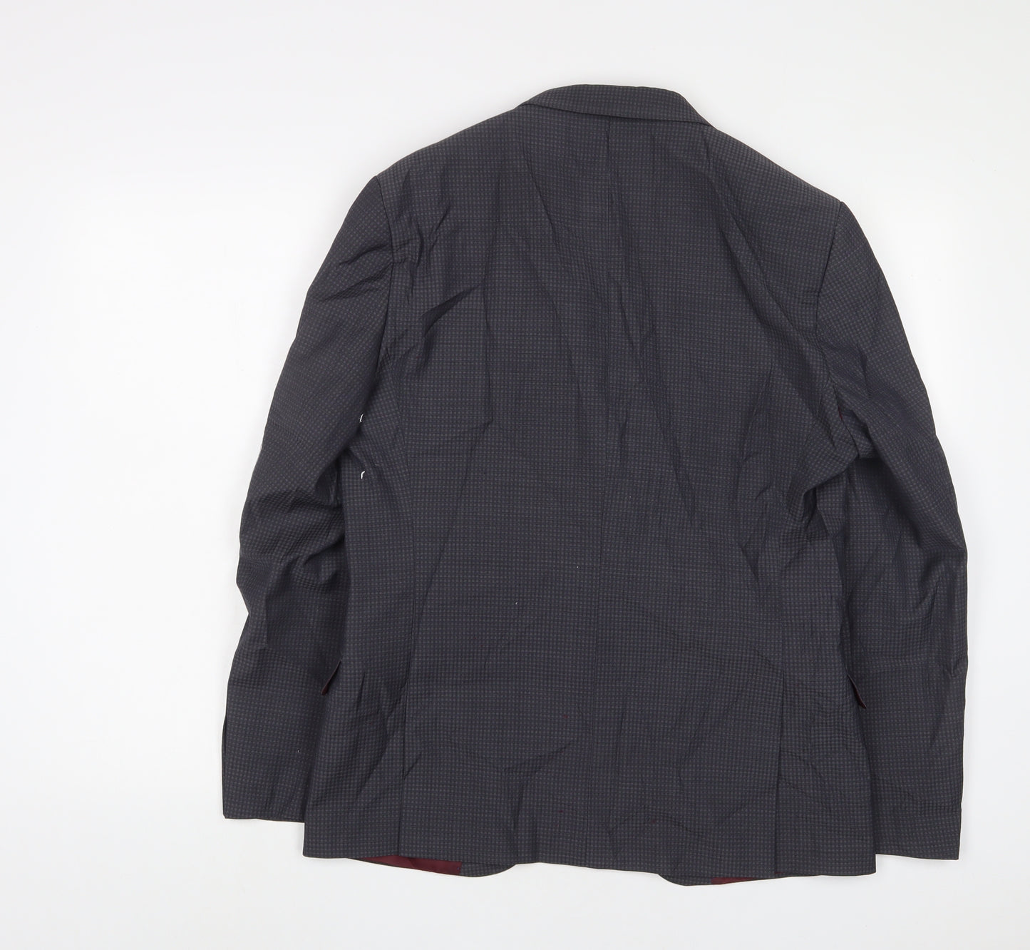 Benetti Mens Grey Wool Jacket Suit Jacket Size 40 Regular
