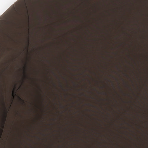 EWM Womens Brown Jacket Blazer Size 14 Button