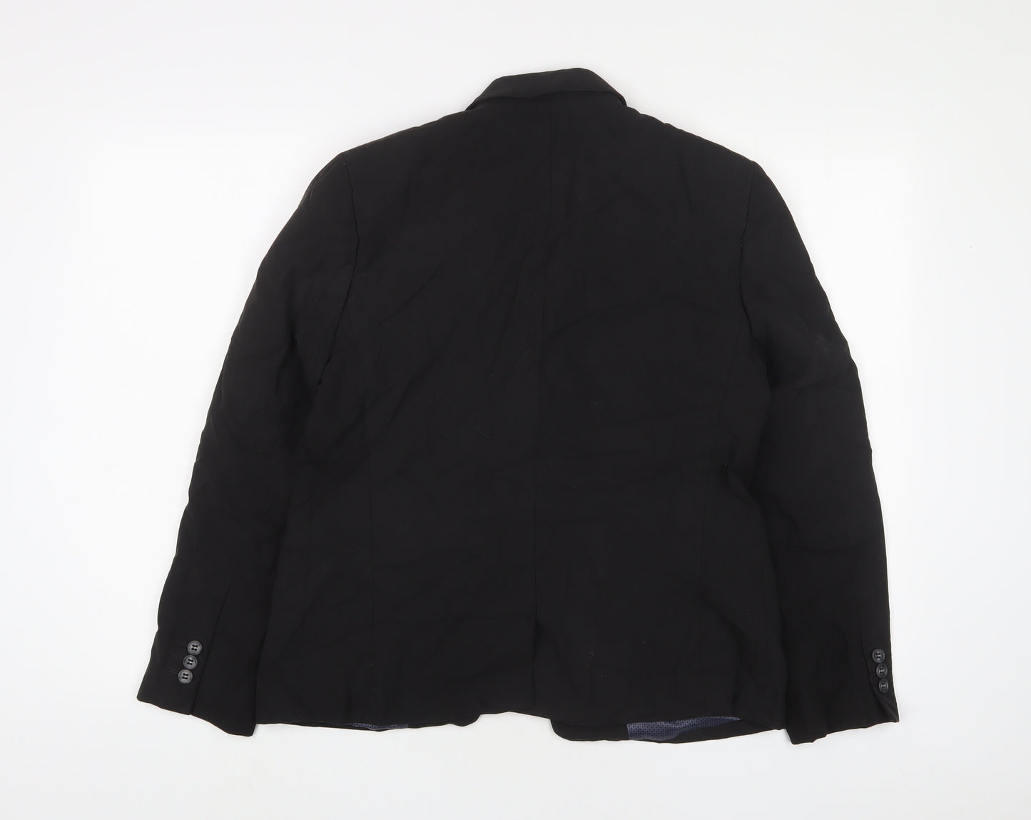 Brook Taverner Womens Black Jacket Blazer Size 14 Button