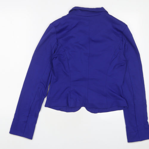 VERO MODA Womens Blue Jacket Blazer Size L Button