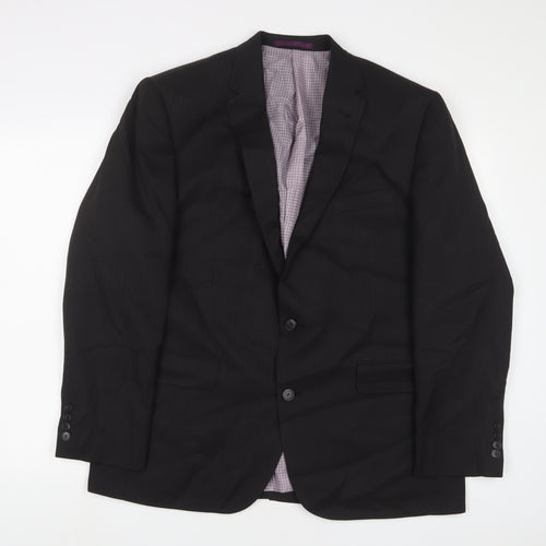 Taylor & Wright Mens Black Polyester Jacket Suit Jacket Size 44 Regular