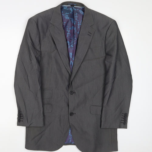 Jacamo Mens Grey Polyester Jacket Suit Jacket Size 40 Regular
