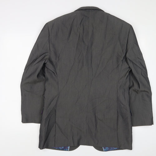 Jacamo Mens Grey Polyester Jacket Suit Jacket Size 40 Regular