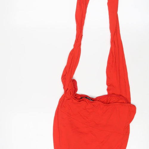 Boohoo Womens Red Polyester Bodysuit One-Piece Size 14 Pullover