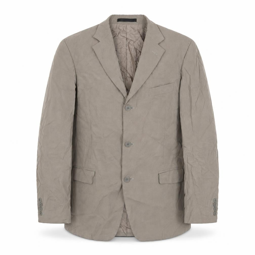 Front view of Marks & Spencer men’s grey lyocell jacket suit jacket, size 42, regular