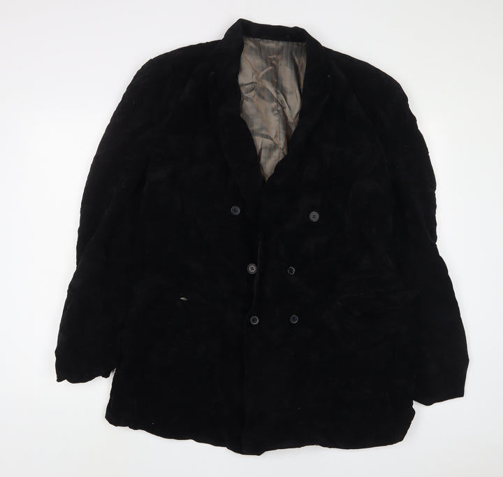 oliveo Mens Black Polyester Jacket Suit Jacket Size 46 Regular