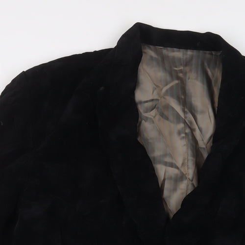 oliveo Mens Black Polyester Jacket Suit Jacket Size 46 Regular