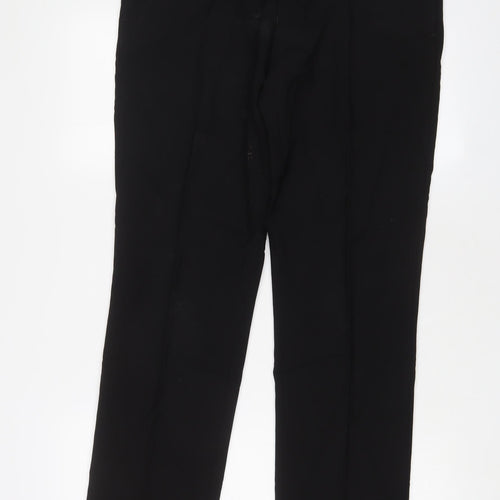 Kenneth Cole Mens Black Wool Trousers Size 34 in L31 in Regular Hook & Eye