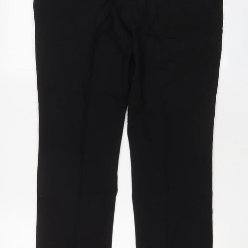 Kenneth Cole Mens Black Wool Trousers Size 34 in L31 in Regular Hook & Eye