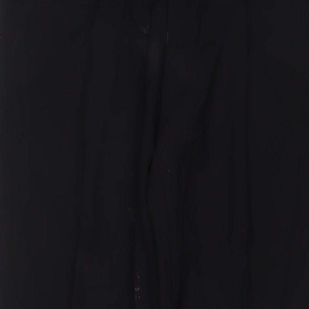 Kenneth Cole Mens Black Wool Trousers Size 34 in L31 in Regular Hook & Eye