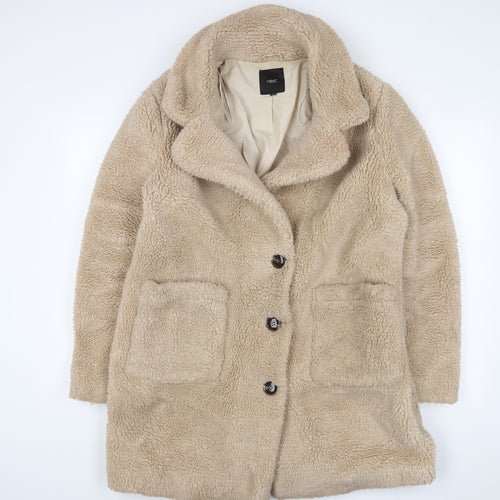 NEXT Womens Beige Jacket Size 14 Button - Pockets