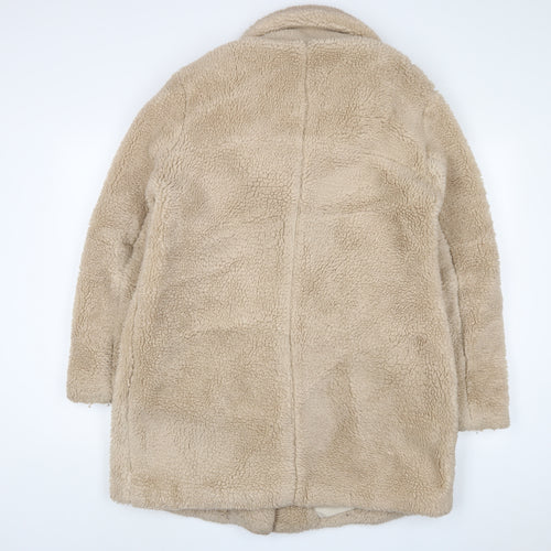 NEXT Womens Beige Jacket Size 14 Button - Pockets