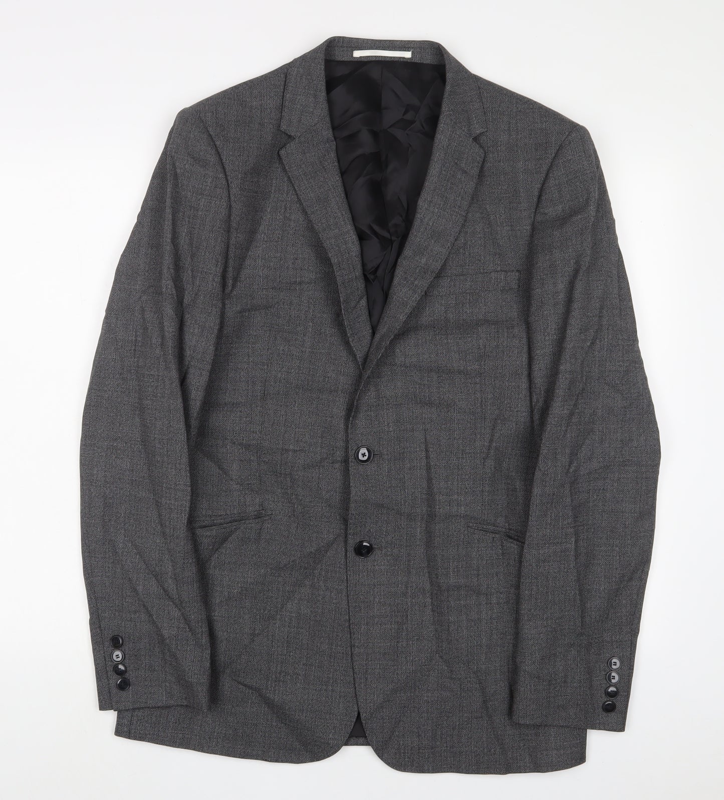 John Lewis Mens Grey Wool Jacket Suit Jacket Size 42 Regular