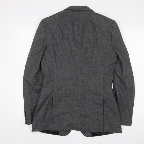 John Lewis Mens Grey Wool Jacket Suit Jacket Size 42 Regular